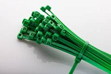 Хомут-стяжка цветная зеленая ХС-ЦЗ 4*250 мм (полиамид) - 100 шт - интернет магазин ТД "Родионов"