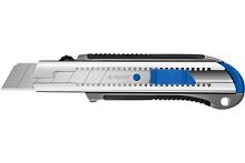 Металлический нож с автостопом ТИТАН-25, сегмент.  лезвия 25 мм, ЗУБР Профессионал - интернет магазин ТД "Родионов"