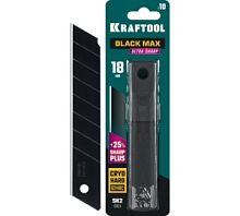  KRAFTOOL BLACK MAX 18 мм лезвия сегментированные,  8 сегментов, 10 шт - интернет магазин ТД "Родионов"